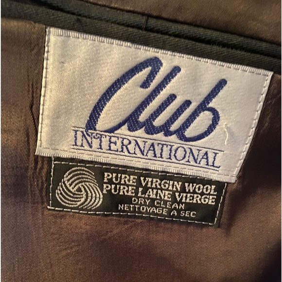 Tip Top Tailors Club International 100% wool double breasted suit jacket. Sz 40R - Picture 11 of 12